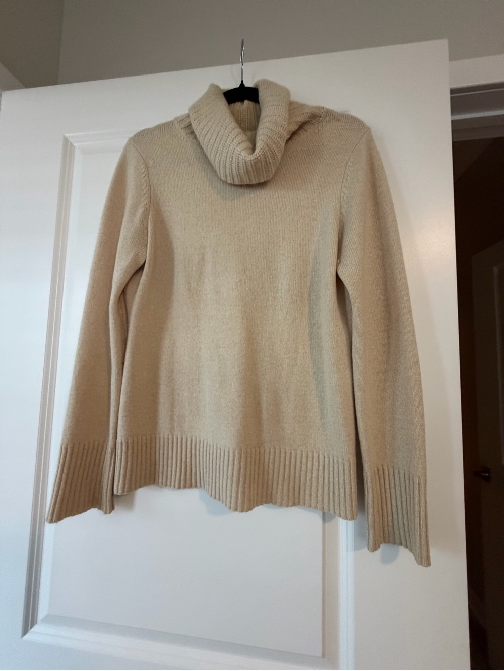 Ann Taylor Cream Cowl Neck Sweater